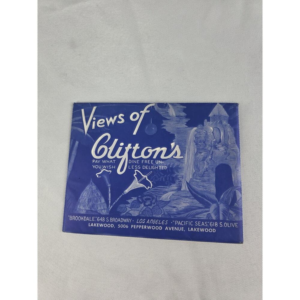 Views of Clifton's Brookdale Los Angeles Vintage Booklet Pamphlet Souvenir Book - Picture 16 of 16